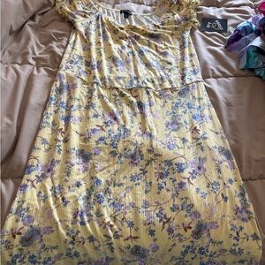 Art Class Yellow Floral Midi Dress